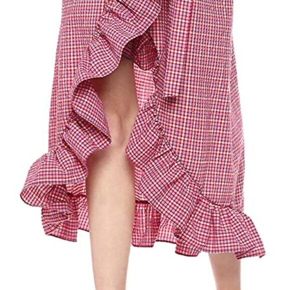 MISA Los Angeles Stella Gingham Print Dress Small - Picture 4 of 10